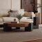 North American Walnut Wood Coffee Table with glass