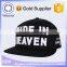 Custom Embroidery Plain Flat Short Brim 5 Panel Cap / Cheap Design Your Own Snapback Cap