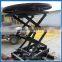 Revolving stage hydraulic scissor lift stage