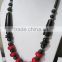 Bone necklace American braided jewelry glass beads boho pendant