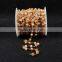 $4/meter by Trade Assurance- Champagne chalcedony bead natural stone chains for necklacFree Shipping