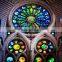 Safety Rainbow Color Church Stained Laminated Glass Custom Made Decorative Tinted Float Glass