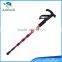 Aluminum curved handle 4 section collapsible mountain climbing stick