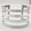 Fashion Hollow Out Stainless Steel Opening Cuff Bangle Bracelet