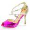 Ladies womans party prom bridal patent leather evening high heels shoes sandals