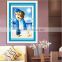 2015 Hot Sale Needlework DIY The childhood of sea Precise printing drawing bed room decoration blue Cross Stitch Embroidery Kits