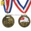 Metal crafts medal with colors ribbon in promotional