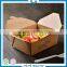 Take away custom square food pail/ wholesale deli kraft packing hot food paper box