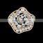 fashionable flower shape alloy rhinestones scarf clip brooch pin