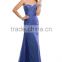 High Quality Chiffon Sweetheart Party Gown Appliques Evening Dress 2015 Beaded Court Train Formal Gown XP-72