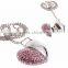 Heart-shaped crystal necklace beautiful and sexy metal usb flash drive