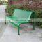 Powder coated metal park bench seat