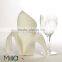 White banquet table napkins