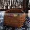 Natural rattan woven storage basket