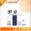 Top seller easy to carry flip lid transparent glass water bottle