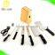 Stainless steel knife block set with wooden block