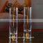 Bottom Filled in 24K Gold Foil Long Drink Highball Flutes Pattern Glass