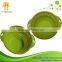 2014 best seller non-toxic portable silicone colander bowl with stainless steel