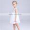 Anti-wrinkle chiffon white simple little girls summer dress