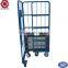 Plastic Base Floor Powder Painting L Frame Steel Metal Roll Cart/Cage/Container