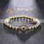 New Diy Design Braiding Macrame Men Silver Plated Bracelets Pave CZ Ball Connector Charm Bracelets