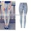 2016 Summer Fashion Women Stretch Narrow Bottom Jean Pants Ladies Vogue Integral High Waist Skinny Wholesale Jeans