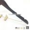 Popular gold clip skirt hanger, black clip hanger with gold clips for skirt, pant, coat,. Gargment clothes hanger, black hanger