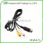 Black Audio Video AV Cable For Sega Genesis 1 Mega Drive 1 Wire 6ft 6" RCA Connection
