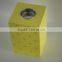 Yellow Oblong Wooden Candlestick