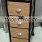 4 MDF Special Small Drawer Storage Organizer Rolling Trolley Cart Fog Black