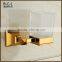 17338 Wholesale Suqare Design Gold Bathroom Accessories Wall Mounted Tumbler Holder