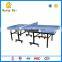 Outdoor Gym Goods Double Folding Movable Table Tennis Table with Wheels