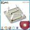 Custom engraved square silver nickel bag metal brand logo label