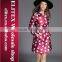 Wholesale Fashion Newest Red Turn-Down Collar Woman Warm Winter Coat