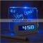 Led alarm clock with usb fluoresent pen clock with leaving message