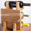 wooden red wine cutting board holder