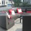 Black color round sofa set high quality rattan outdoor furniture