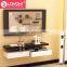 Creative design organizer home furniture for storage wood wall mounted shelf with drawer