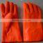 Long sleeve fluorescent pvc winter use gloves