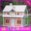 2016 top fashion kids wooden doll house toy, lovely children wooden doll house, princess diy wooden doll house W06A041-J7