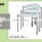 High Quality Durable Tempered Glass Coffee Nesting Metal Side Table