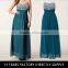 Tube Maxi Chiffon Diamonds Emerald Green Evening Dress