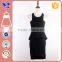 Office Wear Fashion CocKtail Party Sleeveless Suit Busniess Peplum Fitted Casual Bodycon Dress