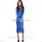 Ladies Womens Long Sleeve Plain Stretch Summer Fitted Bodycon Midi Maxi Dress