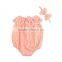 Summer hot sale bouqitue baby clothing high quality rompers baby girl plain color lace rompers with headband