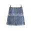 Summer trendy womens short skirts fashion womens flornal embroidery hole denim skirt