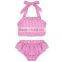 Balloon pattern baby swimwear cotton bikini ruffle bloomer summer beach wear