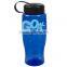 USA Made 27 oz Transparent Sports Bottle With Tethered Lid - BPA/BPS-free, FDA compliant and comes with your logo