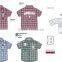 Custom wholesale summer latest boys casual shirt checked design shirt make to order