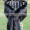 2016/2017 New Product Ladies Knitted Fur Trim Cashmere Cape with Fox Fur Cape and